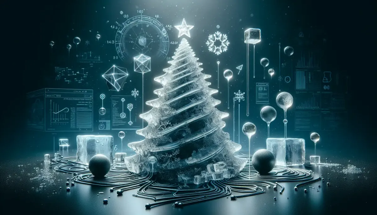 Innovativa tecnica di stampa 3D: creazione di un albero di Natale di ghiaccio senza refrigerazione