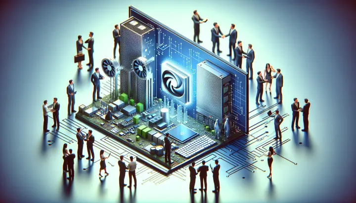 Rappresentazione visuale di ricavi distribuiti tra clienti Nvidia con grafico di crescita