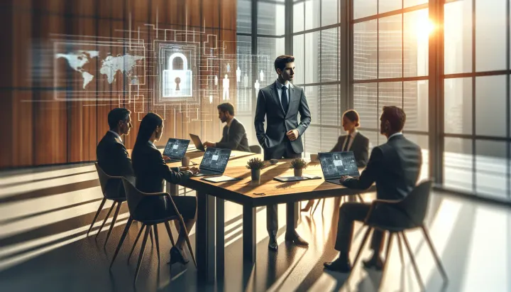 Immagine di una protesta attivista davanti alla sede principale di Microsoft, con slogan contro i contratti cloud con Israele