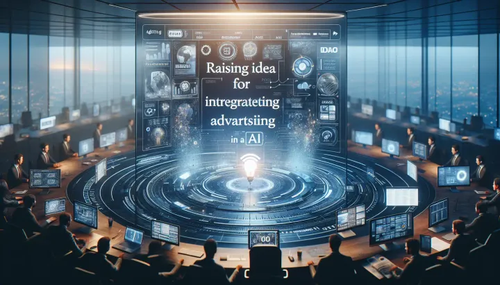 Esempio di annunci pubblicitari inseriti in app di intelligenza artificiale, migliorando la monetizzazione e l'engagement degli utenti.