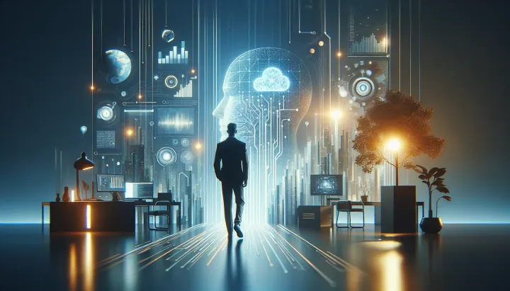 Immagine rappresentativa del piano AI Plus di Google con mappa globale e icone di strumenti digitali