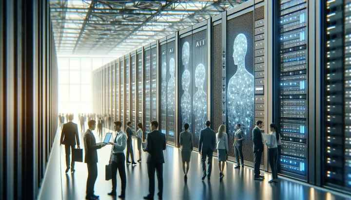 Immagine rappresentativa di data center AI con densità di chip e infrastrutture avanzate