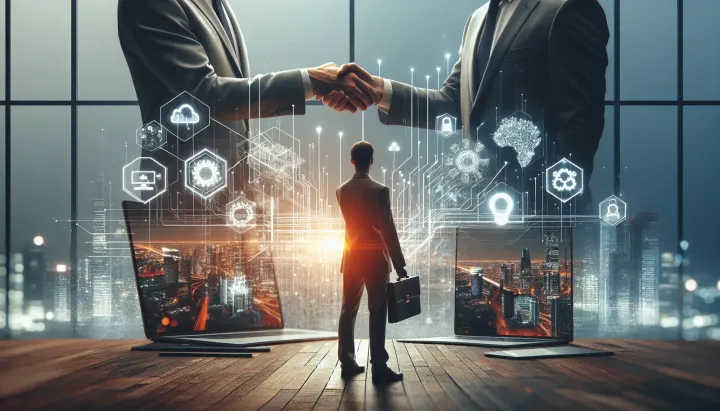 Loghi e immagini rappresentative delle tensioni tra OpenAI e le autorità californiane