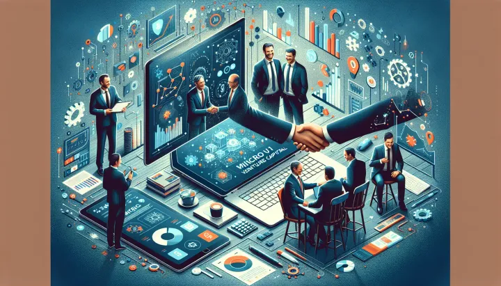 Grafico sull'aumento della valutazione di startup IA con focus su Micro1 e mercato dati IA