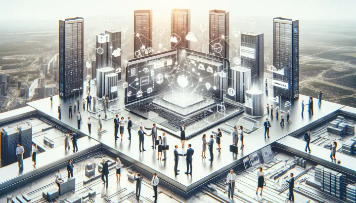 Diagramma di nuovi data center Stargate di OpenAI in partnership con Oracle e SoftBank in USA