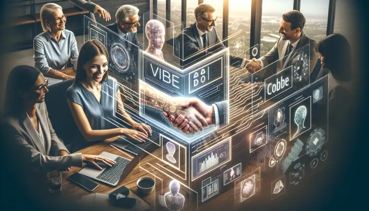 Programmazione con IA: sviluppatori senior che supervisionano il codice generato dall'intelligenza artificiale in un ambiente di sviluppo software