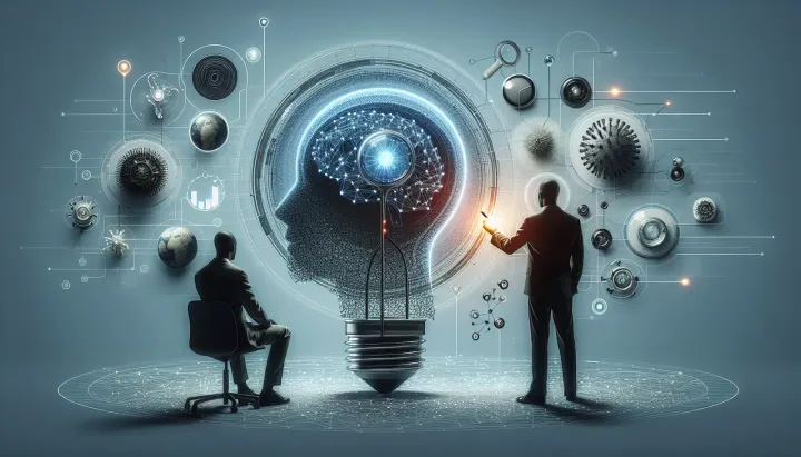 Schema del sistema di monitoraggio cerebrale non invasivo di CoMind con tecnologia infrarossa