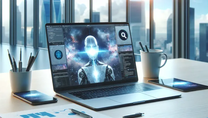 Immagine rappresentativa di un'interfaccia AI su Mac confluendo verso una futura integrazione di Sky e ChatGPT.