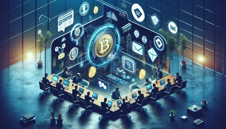 Screenshot dell'app super app con chat criptata e pagamenti digitali