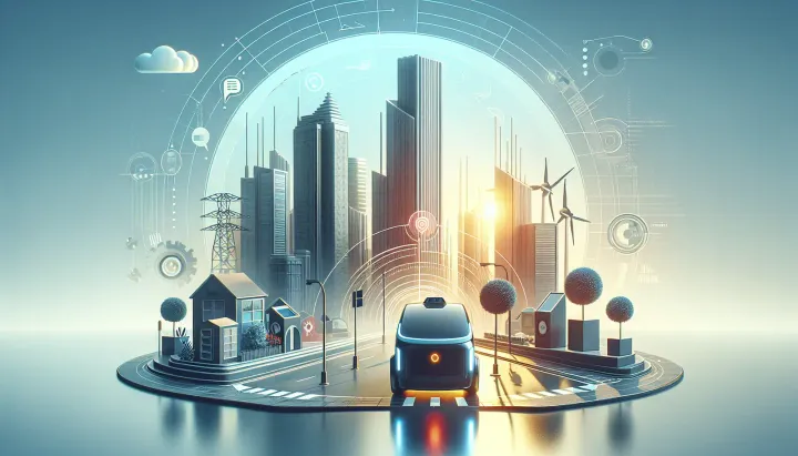 Veicolo robotaxi di Waymo in movimento in una città