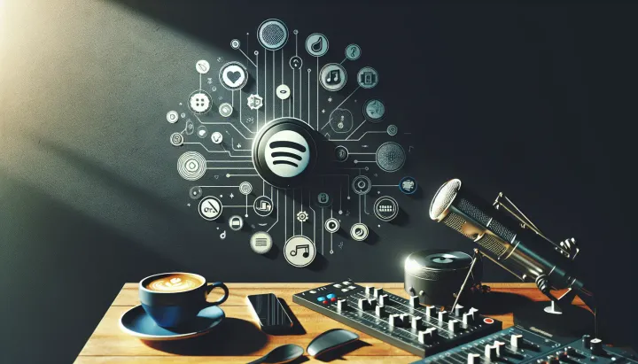 Logo di Spotify e grafico aumento prezzi abbonamenti negli USA