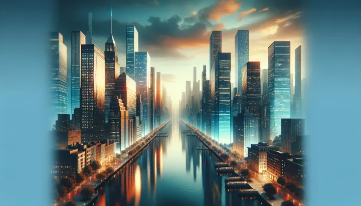 Immagine di un data center in fase di costruzione con ambienti naturali circostanti