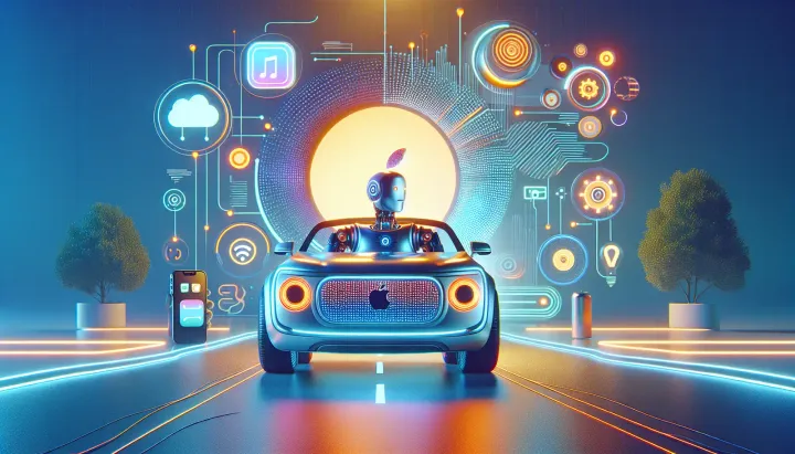 Schema dell'integrazione di chatbot AI in CarPlay di Apple per automobili moderni