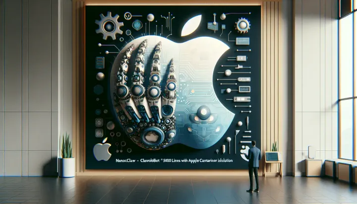 Diagramma pilotaggio AI con contenitori Apple per sicurezza e isolamento