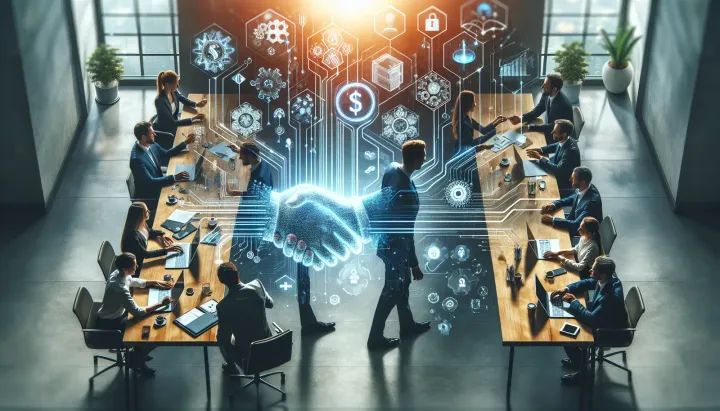 Immagine simbolica di un'AI e il logo di Anthropic, simbolo di innovazione tecnologica