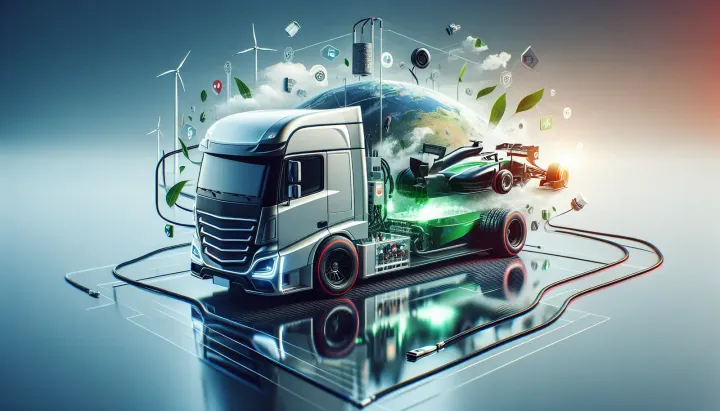 Prototipo di camion elettrico Ford con design aerodinamico e tecnologia F1