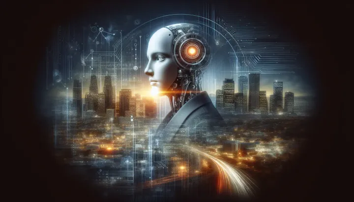 Rappresentazione grafica delle conseguenze economiche dell'IA