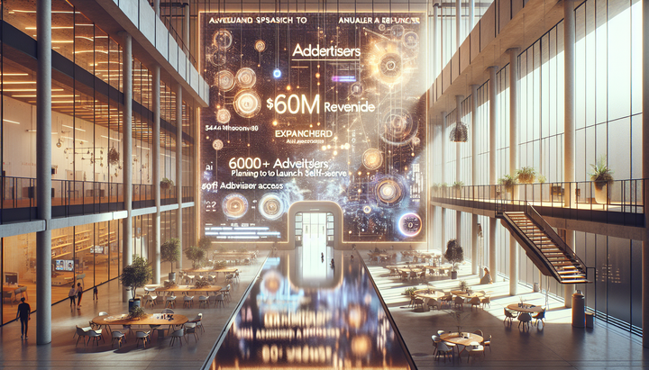 Grafico di crescita ricavi pubblicitari di OpenAI su ChatGPT