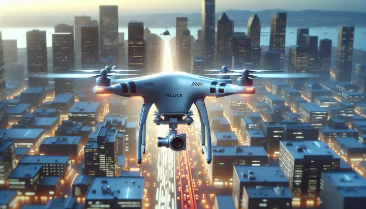 Esempio di drone Guardian in operazione di risposta alle emergenze pubbliche