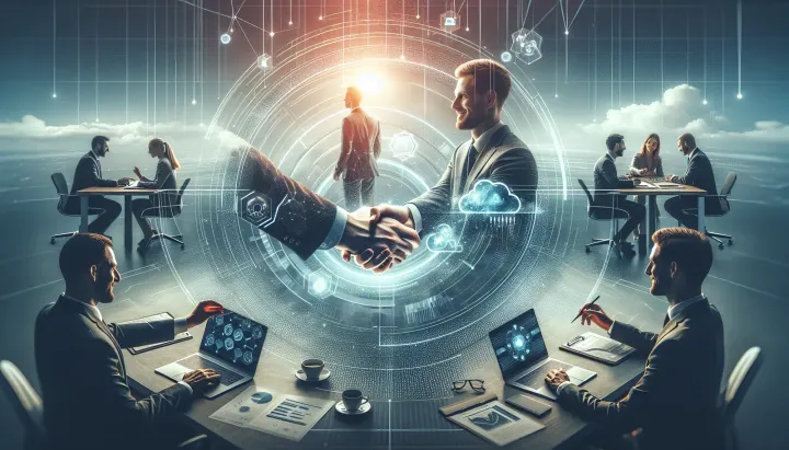 Diagramma di un sistema di calcolo in cloud con token AI per la retribuzione