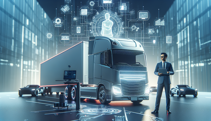 Camion autonomo Einride in azione su strada