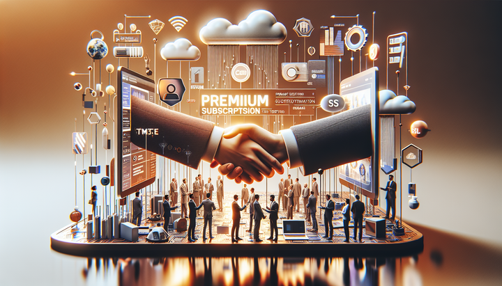 Persona che usa un social network con funzioni premium e analisi delle visualizzazioni