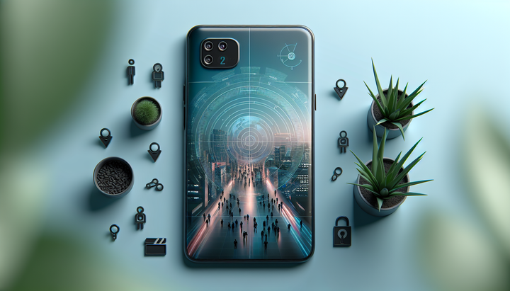 Mappa globale con segnali di rete mobile e icone di localizzazione