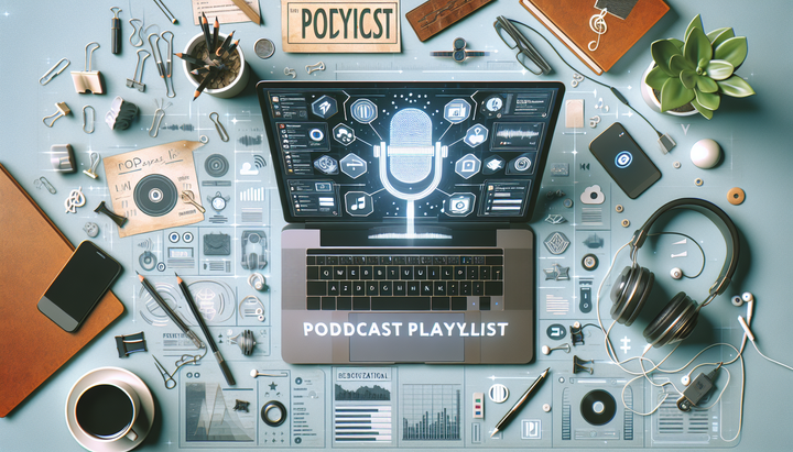 Interfaccia di playlist AI per podcast su app di streaming audio