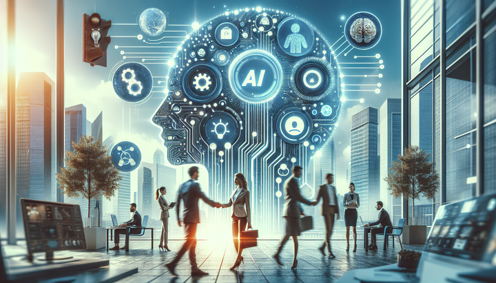 Logo di Narada AI con elementi grafici che rappresentano l'intelligenza artificiale e l'automazione dei processi aziendali.