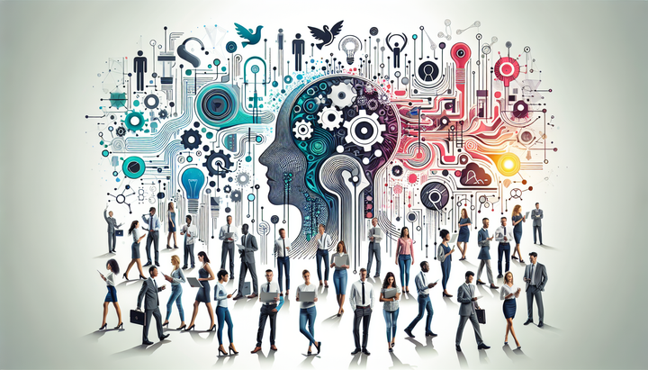 Logo di Atlassian con sfondo tecnologico