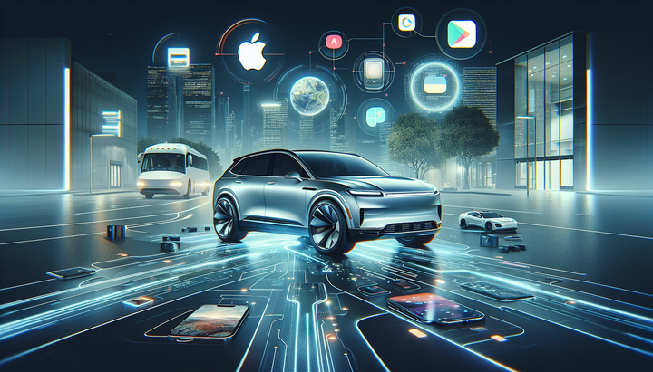 Lucid Gravity SUV con Apple CarPlay e Android Auto