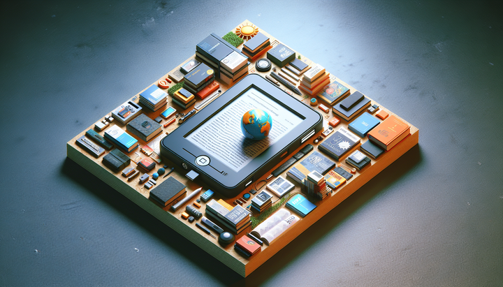 E-reader tascabile fai-da-te accanto a un portachiavi