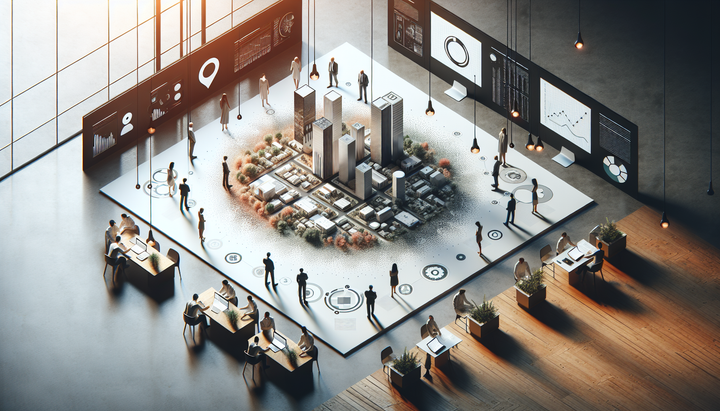 Illustrazione di Gas Town con agenti software in azione