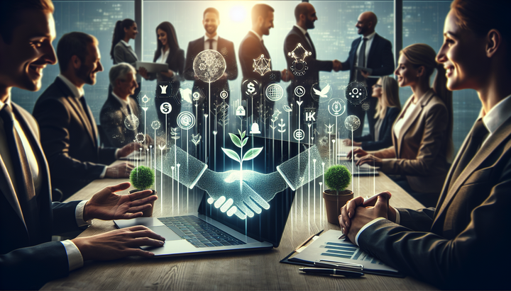 Logo di Kleiner Perkins con simboli di intelligenza artificiale