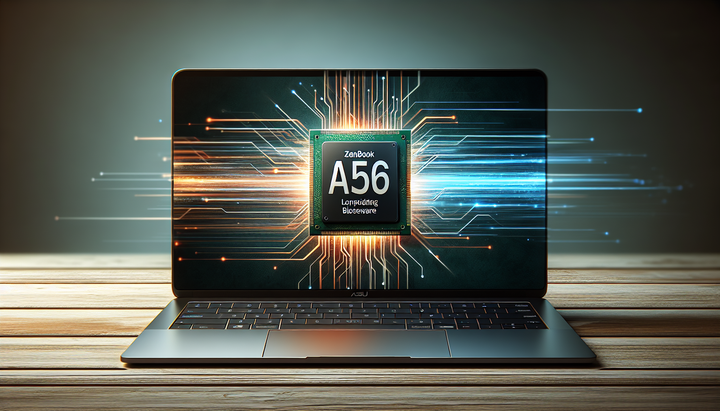 Laptop ultrabook con chip ARM, schermo OLED e design minimal su scrivania