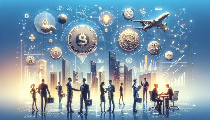 Logo di Y Combinator con simboli di stablecoin