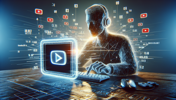 Logo di YouTube con icone di chat e video in diretta