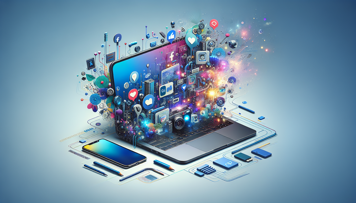 Logo dei social media con un simbolo di divieto sopra