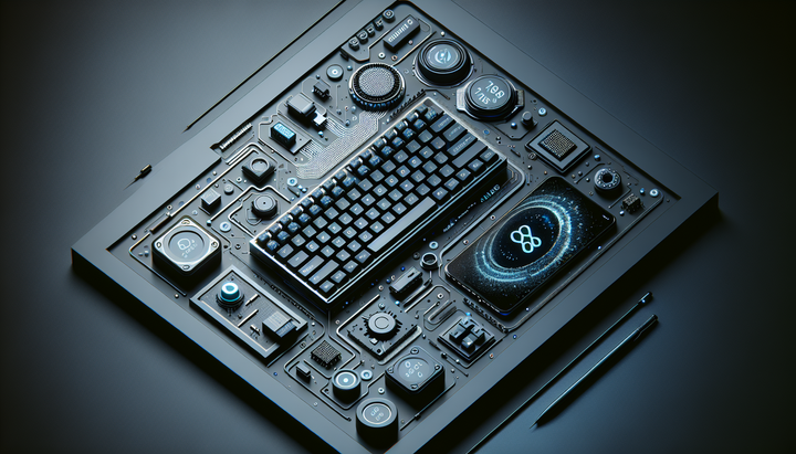 Tastiera Keychron Ultra 8K con design elegante e moderno.