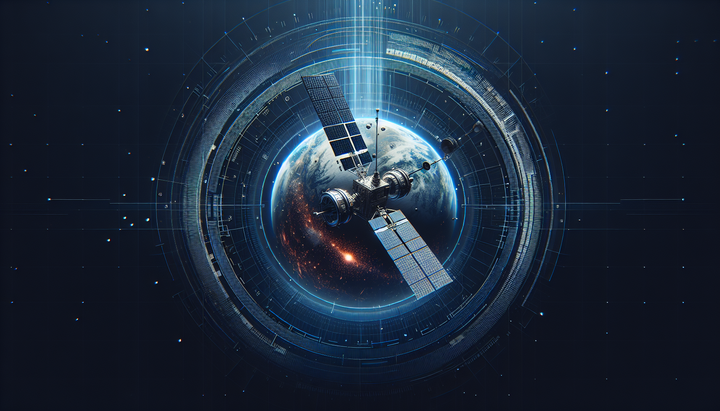 Rendering del satellite riutilizzabile Delphi di Lux Aeterna in orbita