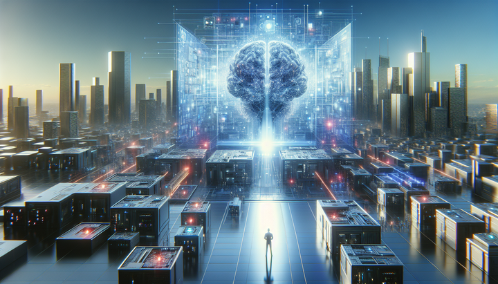 Logo di Meta con simboli di intelligenza artificiale