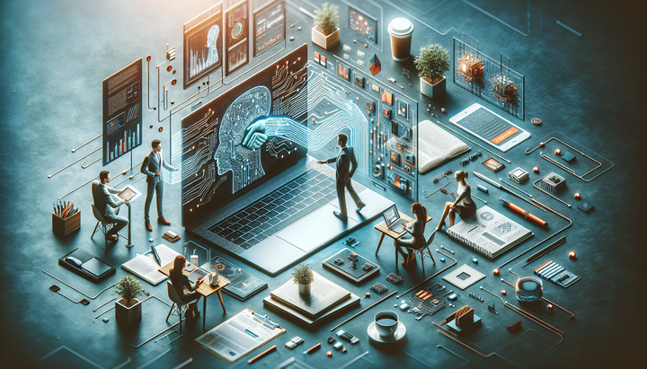 Chip su circuito elettronico con analisi AI per la progettazione dei semiconduttori