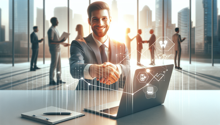 Logo di Amazon con sfondo di prodotti in vendita