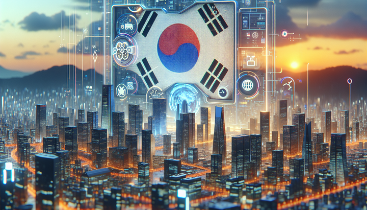 Mappa dettagliata della Corea del Sud con indicazioni stradali