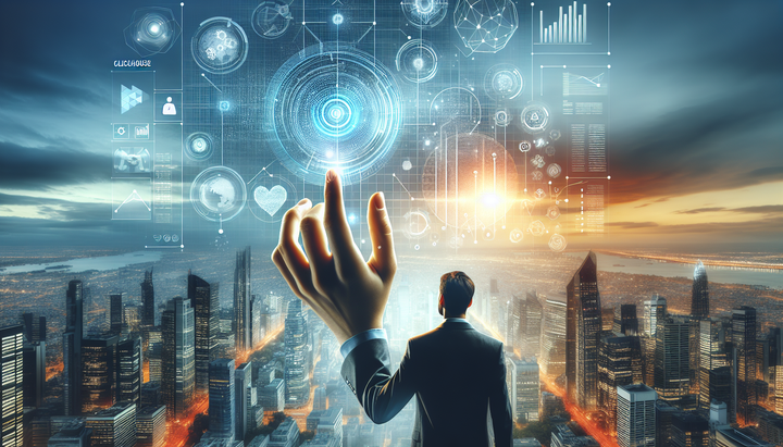 Logo di ClickHouse con grafico in crescita