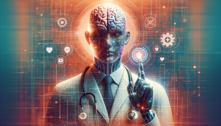 Logo di Lotus Health AI con un'immagine stilizzata di un medico virtuale