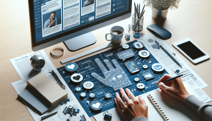 Logo di UpScrolled con simboli di moderazione dei contenuti