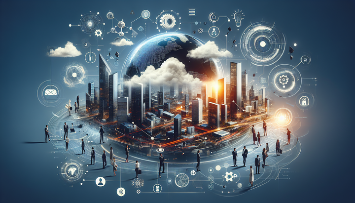 Logo di Webflow e Vidoso con elementi grafici di marketing digitale