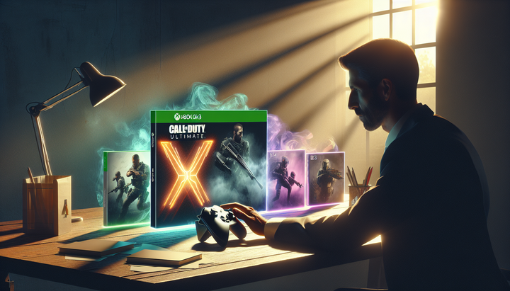 Logo Xbox Game Pass con simboli di sconto e giochi Call of Duty