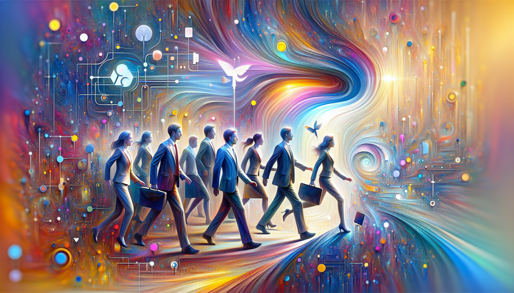 Logo di OpenAI con sfondo tecnologico